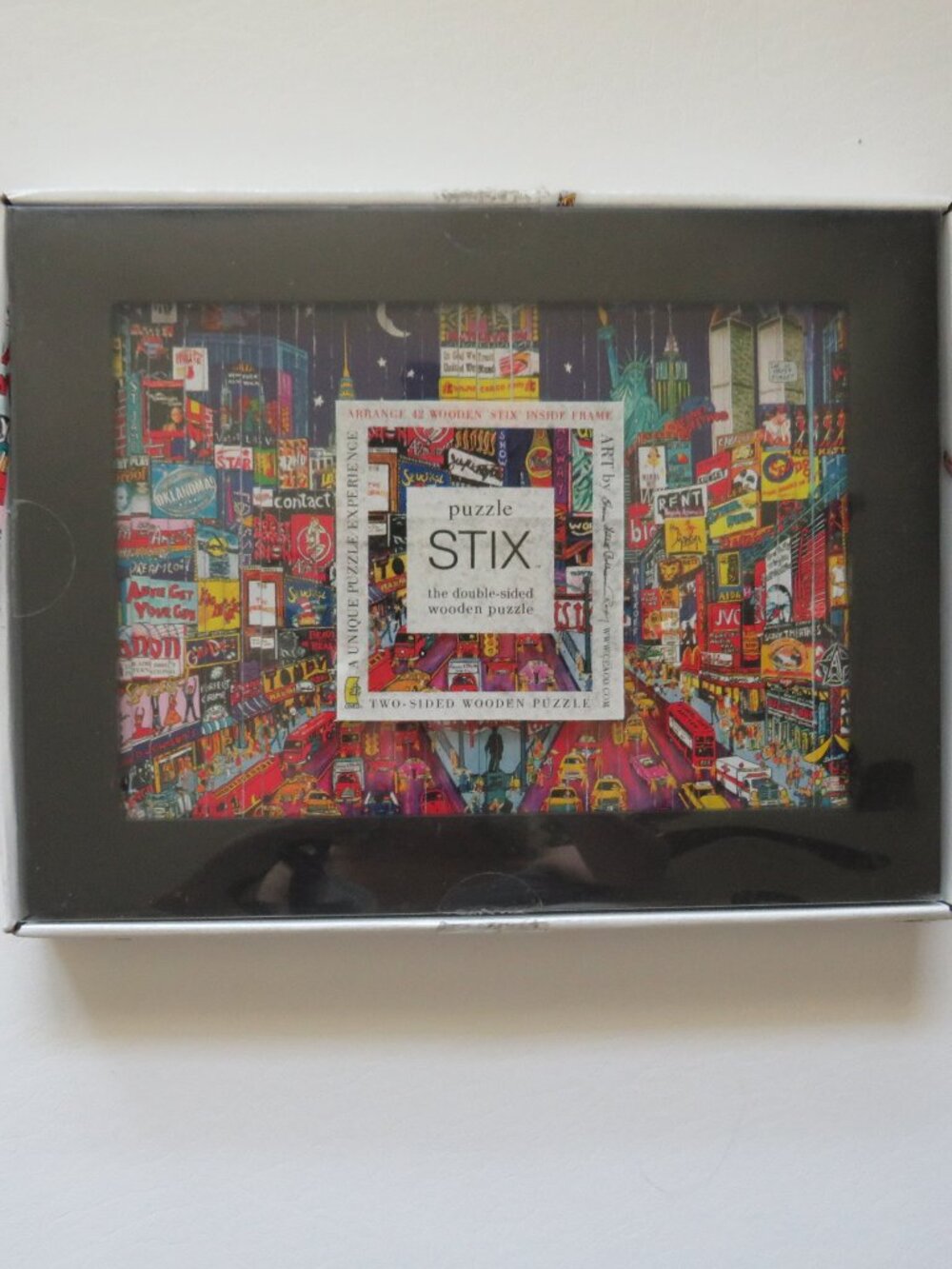 Ceaco Puzzle STIX Double-Sided Wooden Puzzle New York City's Times Square